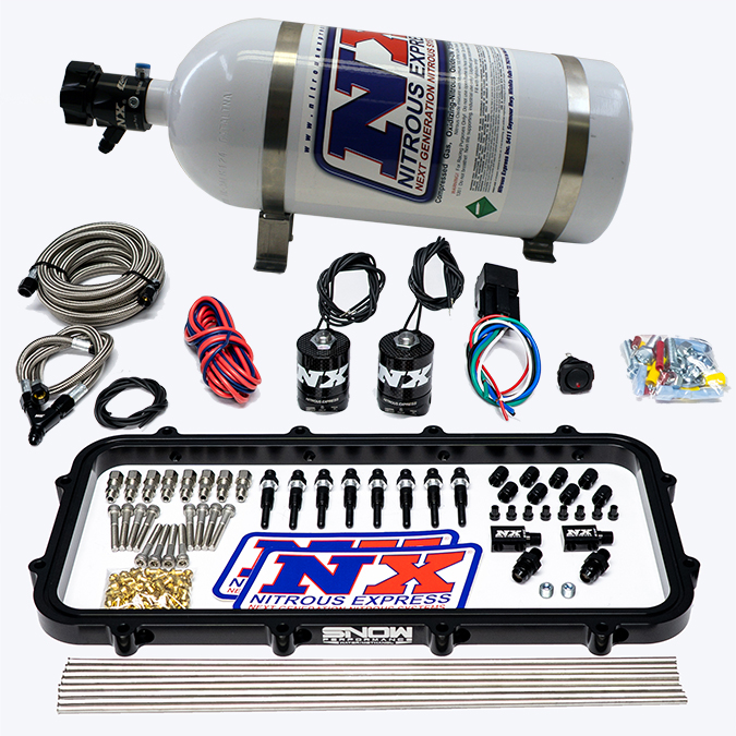 Direct Port, Dry Holley High Ram Plate Nitrous System (10# Bottle)