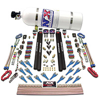 Bottle Nitrous Express 90006-10 200-600 HP 8-Cylinder Gasoline Shark Direct Port System with 4 Solenoids and 10 lbs