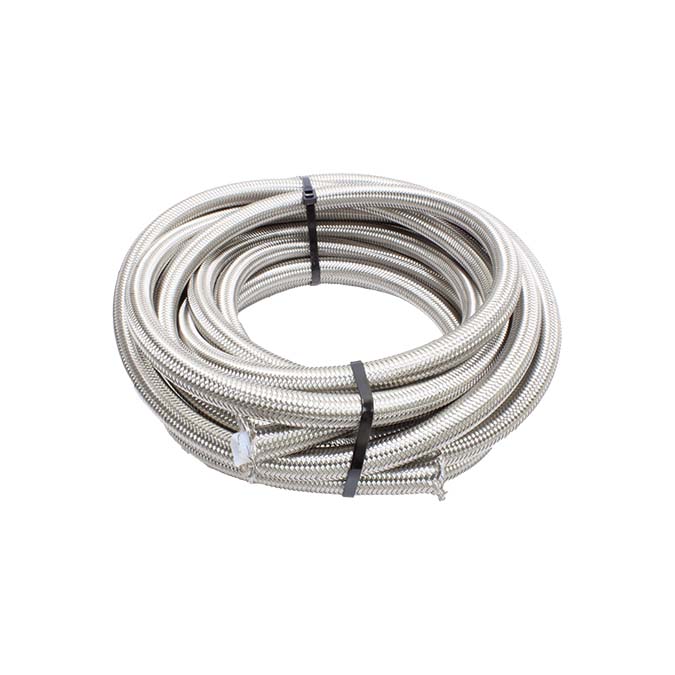 6AN Braided Stainless PTFE Hose - 15Ft