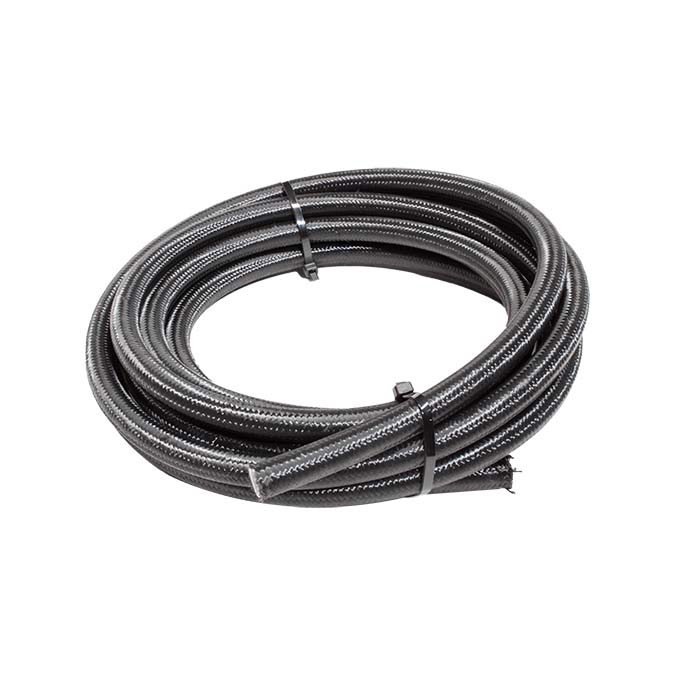 Nitrous Outlet 120 Inch 6AN Stainless Braided Hose With Black Fittings - 12,000 PSI Rated Performance Hose